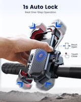 One-step auto lock: touch to close, pinch to open