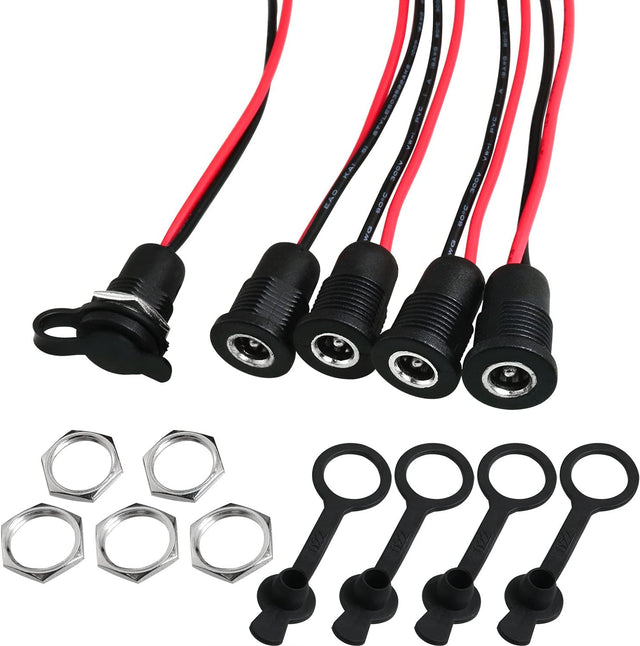 Replacement charging port for Snapcycle e-bike batteries, with nuts and dust caps