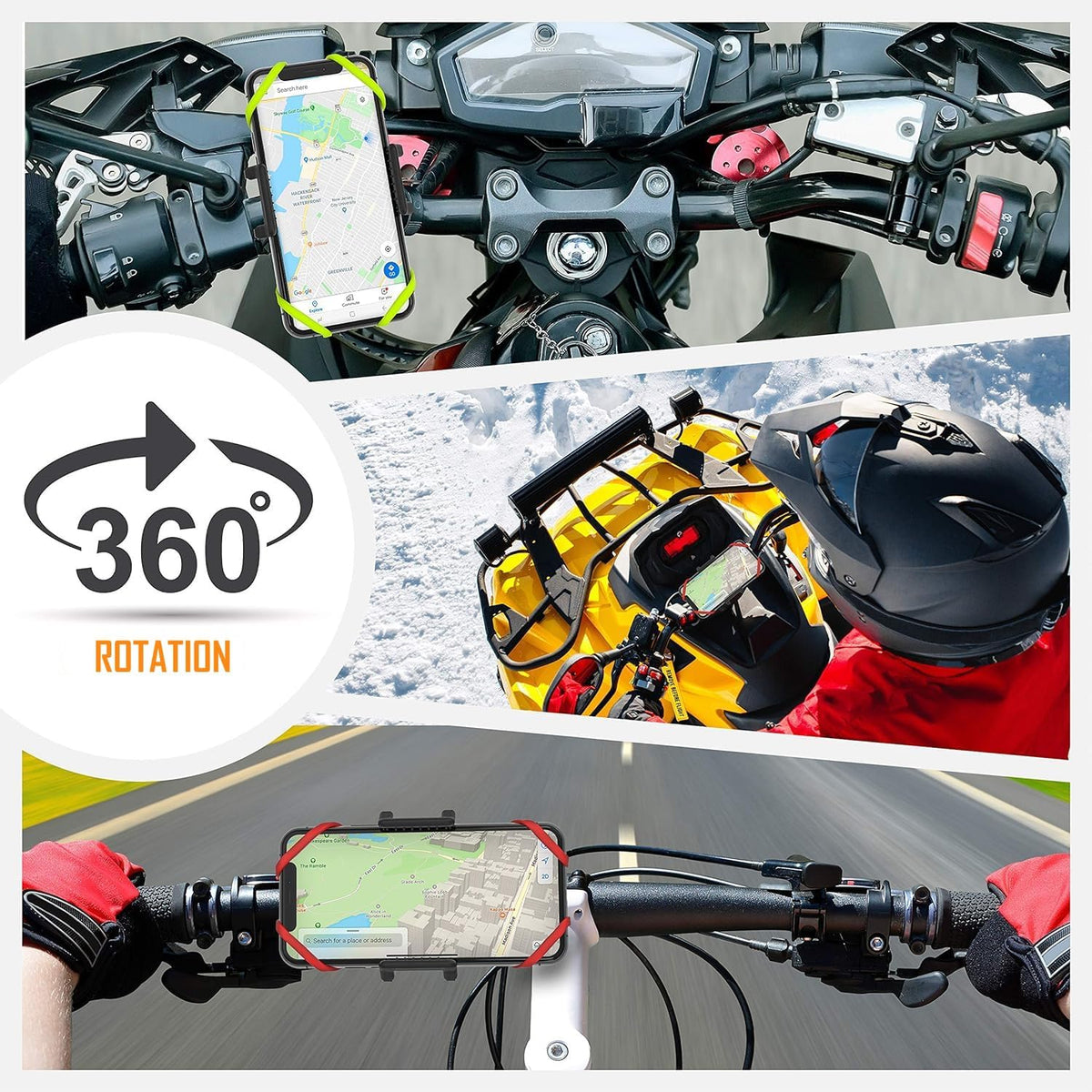 360 degree rotation on bikes and scooters