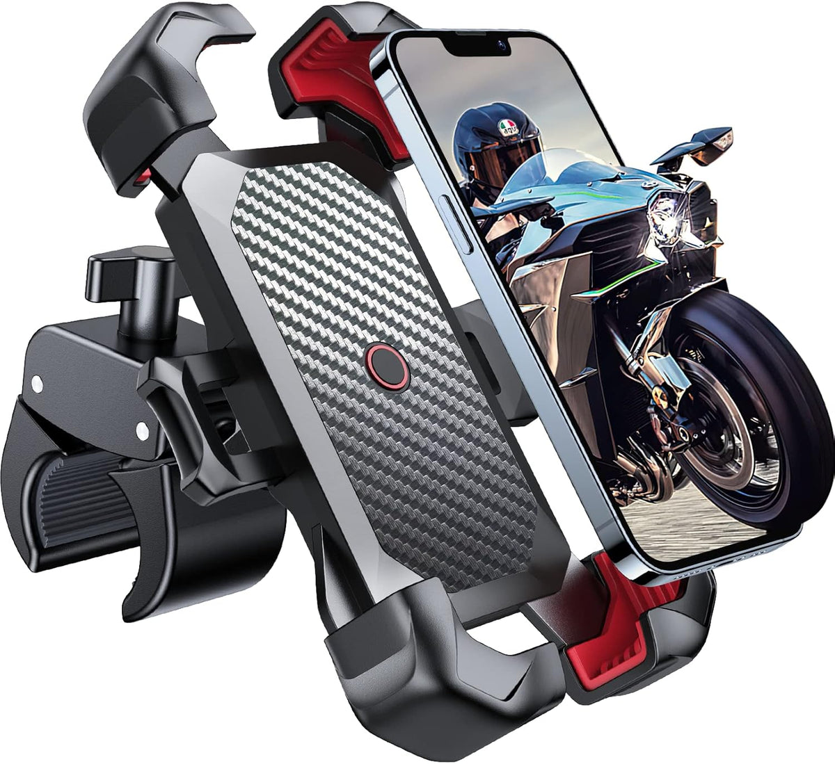 Auto-lock anti-shake bike phone mount