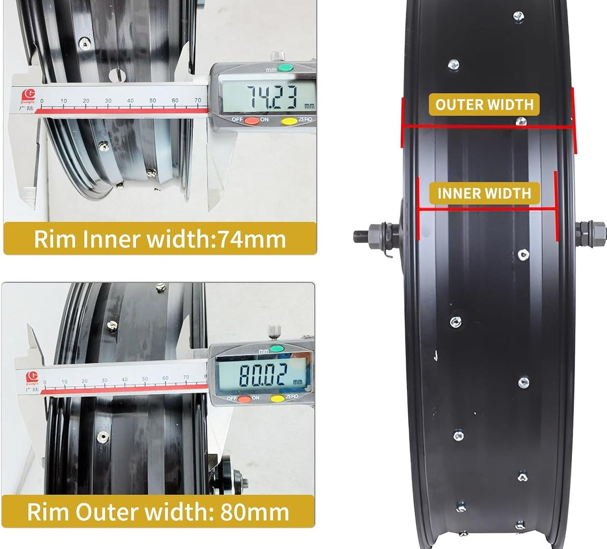 Rim inner and outer width