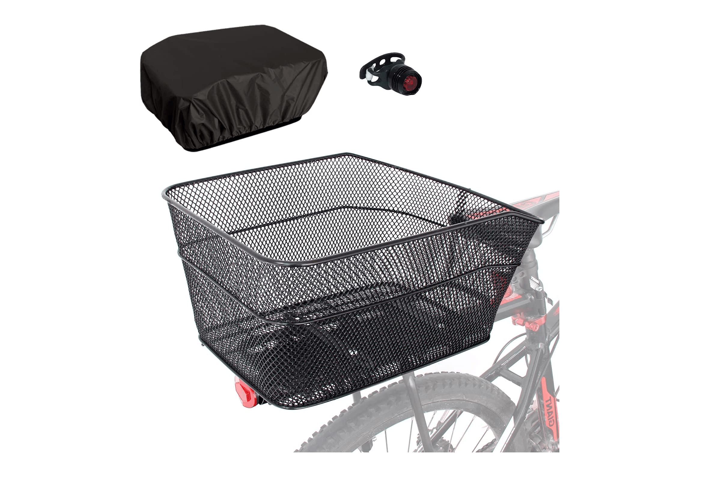 White rear online bike basket